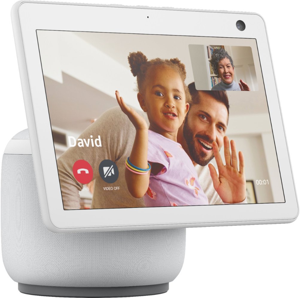 AMAZON ECHO SHOW 10 (2023, 3.GEN) - otočný hlasový asistent s displejem 10" - bílý