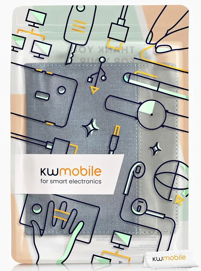 Pouzdro KW Mobile Double Leather - KW6118917 - pro Onyx Boox Leaf 2 - barva černá, denim