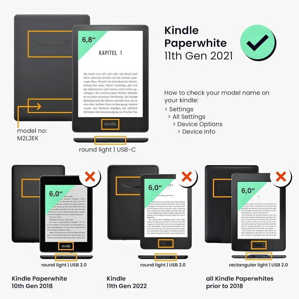 Pouzdro KW Mobile Felt Fabric - KW5625925 - pro Amazon Kindle Paperwhite 5 (2021) - světle šedé