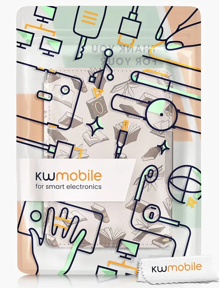 Pouzdro KW Mobile - Books And Pages - KW2811841 - pro Amazon Kindle Paperwhite 1/2/3 - vícebarevné