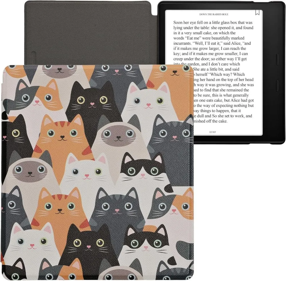 Pouzdro KW Mobile - Cats - KW4941740 - pro Amazon Kindle Oasis 2 / 3 - vícebarevné