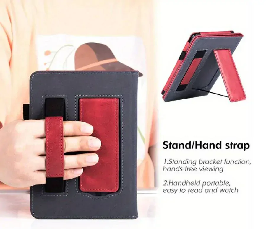 Fortress FT4025 Premium - pouzdro se stojánkem pro Amazon Kindle Paperwhite 5 (2021) - červené/šedé, magnet, AutoSleep