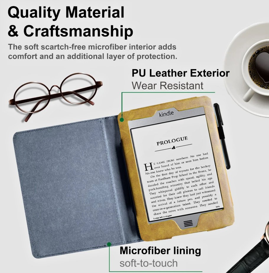 Armori Cutter C091 - univerzální pouzdro pro čtečky Amazon Kindle - Brown/Brown - hnědé