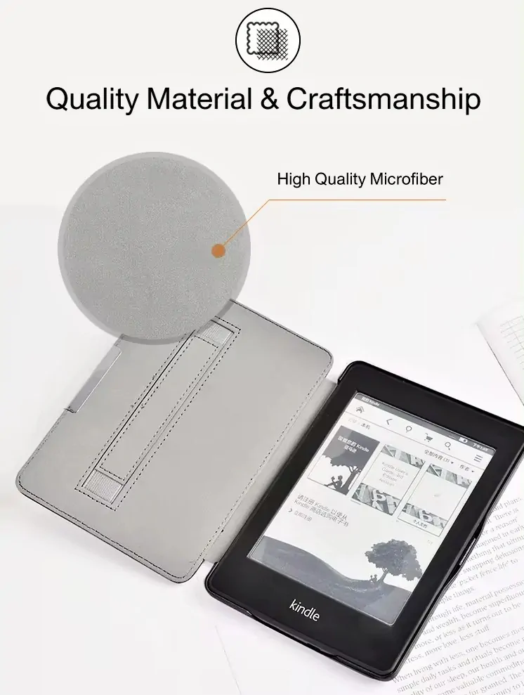 Premium Durable Lock PDL-106, obal na Amazon Kindle Paperwhite 1/2/3 - kapsa, fialový