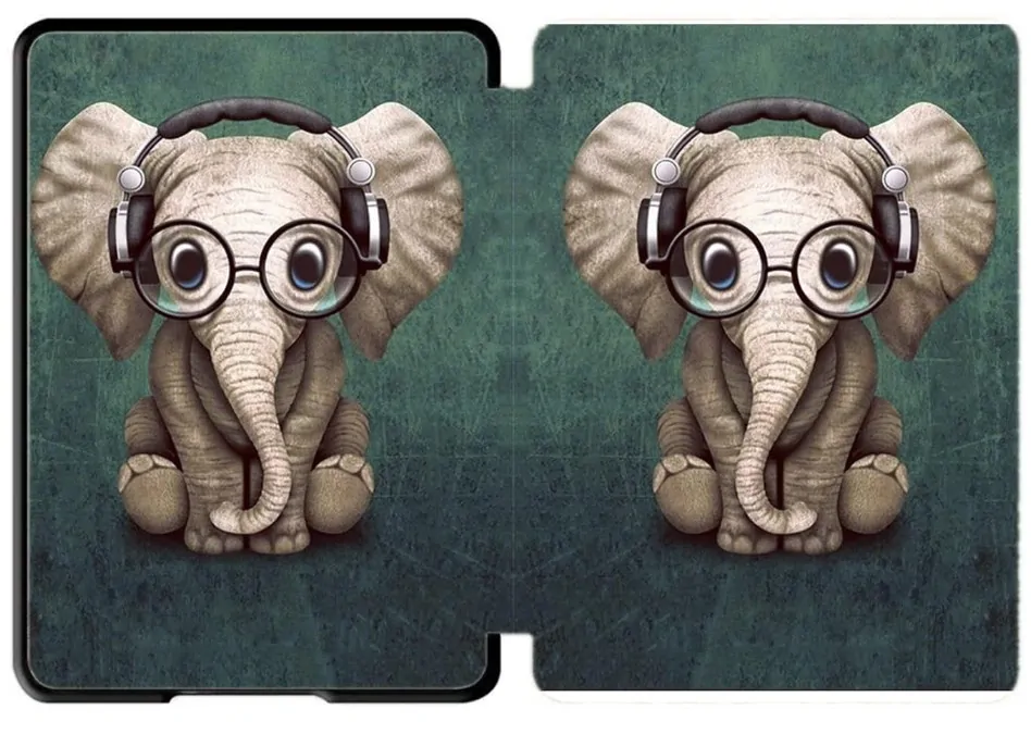 Armori Trimer T119, pouzdro pro Amazon Kindle Paperwhite 1/2/3 - magnetické zavírání, AutoSleep, motiv Elephant