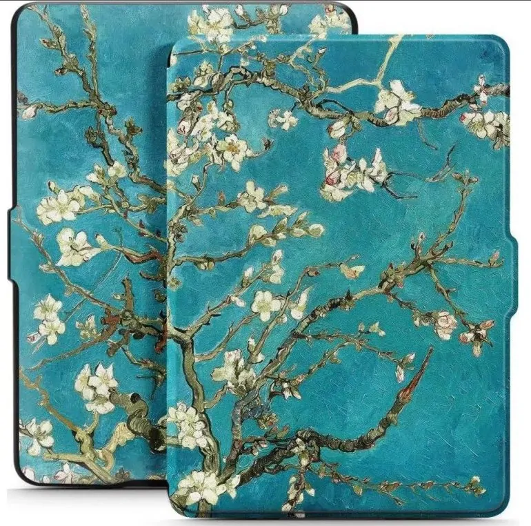 Armori Trimer T148, pouzdro pro Amazon Kindle 8 (2016) - magnetické zavírání, AutoSleep, motiv Blue Garden