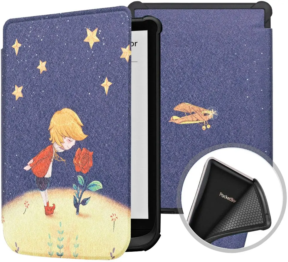 Armori Trimer T184, pouzdro pro Pocketbook 616/617/618/627/628/632/633 - magnetické zavírání, AutoSleep, motiv Big Prince