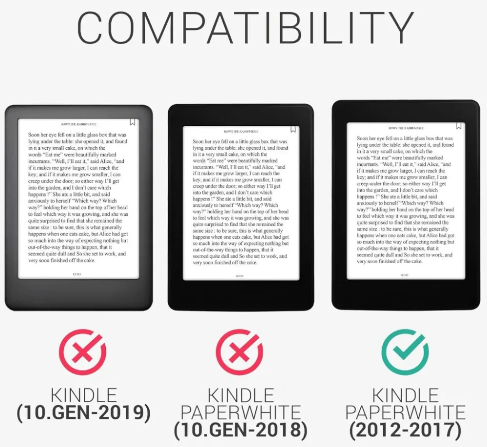 Pouzdro KW Mobile - Library Motto - KW4556934 - pro Amazon Kindle Paperwhite 1/2/3 - vícebarevné