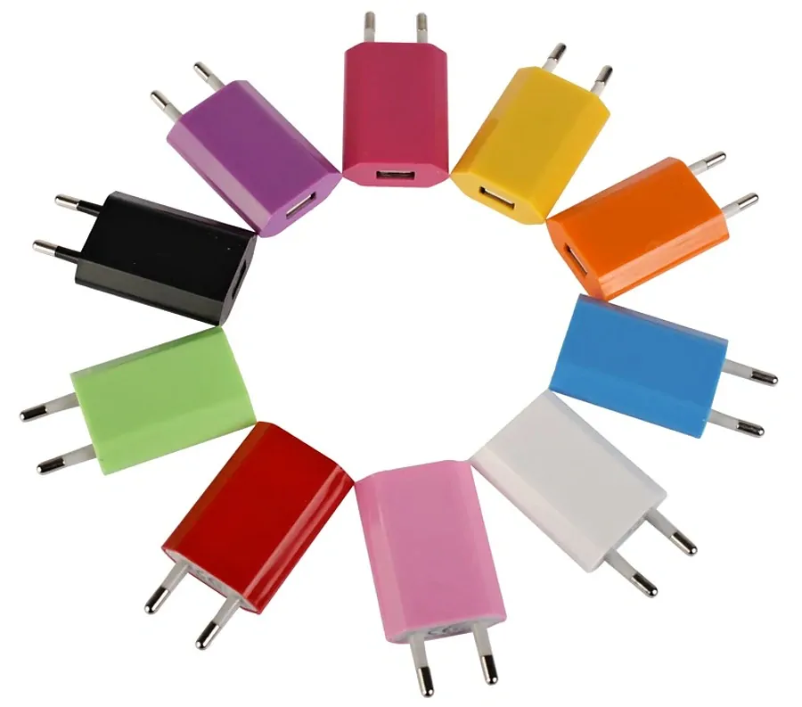 USB síťový adaptér - AR-1004 - Univerzální nabíječka, 5V/1A - tmavě růžový