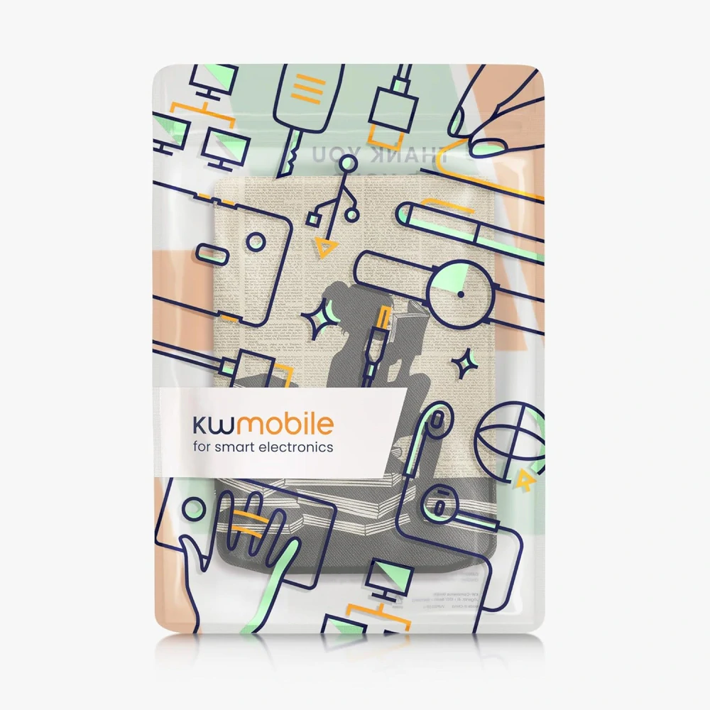 Pouzdro KW Mobile - Girl And Books - 23RQ006C - pro Pocketbook 629 Verse / 634 Verse Pro / 634 Verse Color - vícebarevné