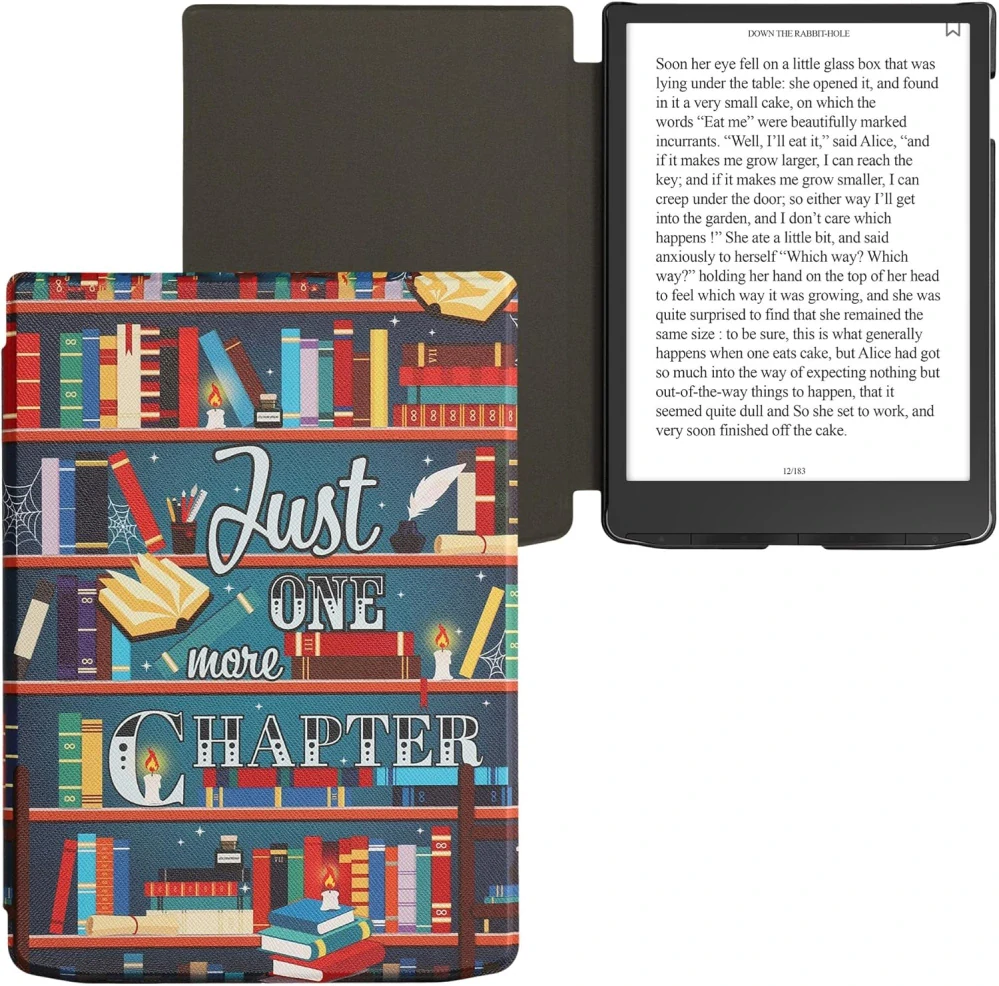 Pouzdro KW Mobile - Library Motto - KW6164502 - pro Pocketbook 743G InkPad 4 / 743K3 Color 3 / 743C Color 2 - vícebarevné