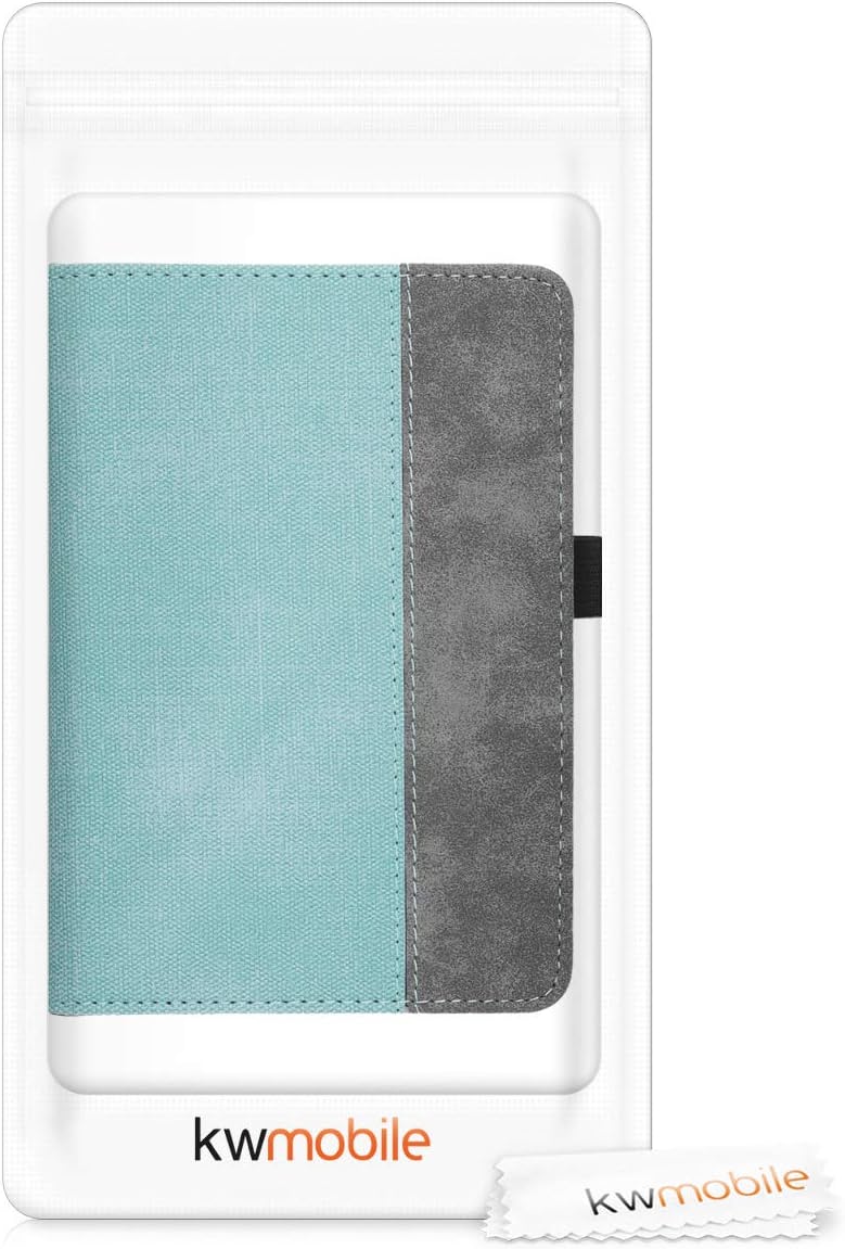 Pouzdro KW Mobile Double Leather - KW5021701 - pro Amazon Kindle Paperwhite 1/2/3 - barva grey, mint