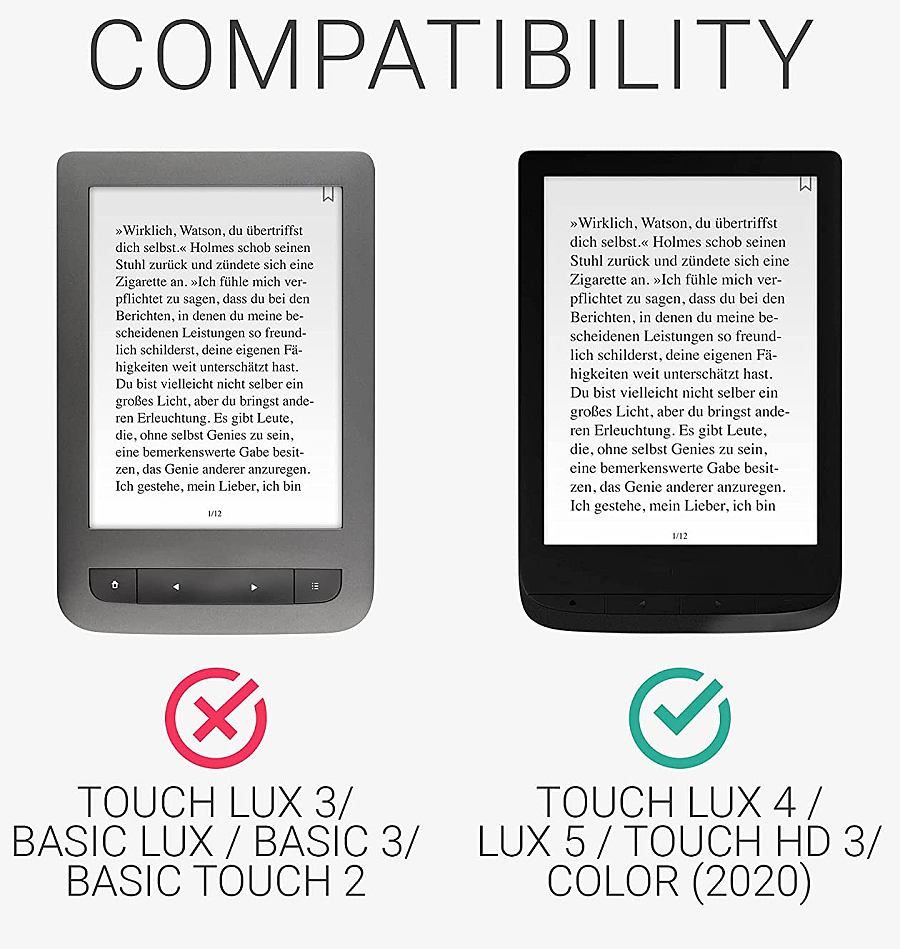 Pouzdro KW Mobile - Butterfly Tendril - KW5022802 - pro Pocketbook 616/617/627/628/632/633 - šedé