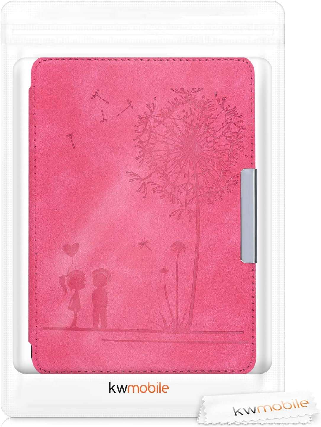 Pouzdro KW Mobile - Dandelion Love Dark Pink - KW4897510 - pro Amazon Kindle Paperwhite 4 (2018) - růžové