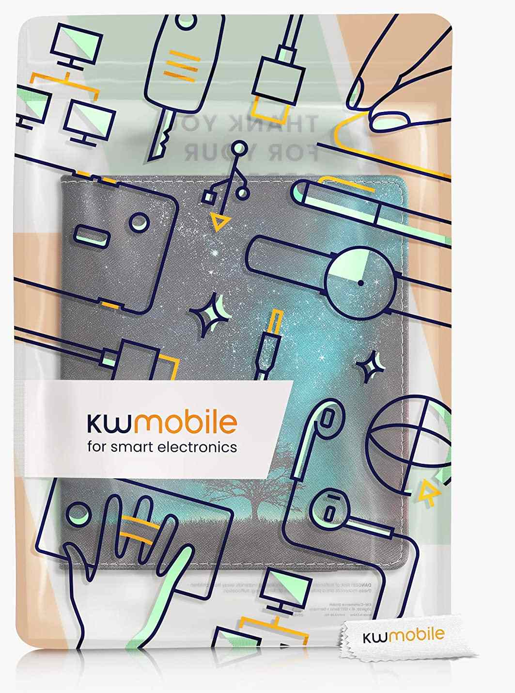 Pouzdro KW Mobile - Cosmic Nature - KW4941802 - pro Amazon Kindle Oasis 2/3 - vícebarevné