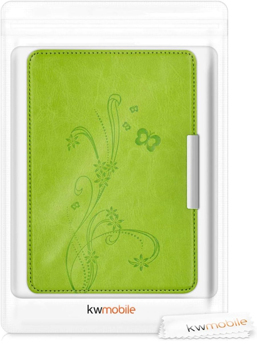 Pouzdro KW Mobile - Butterfly Tendril - KW2313628 - pro Amazon Kindle Paperwhite 1/2/3 - zelené