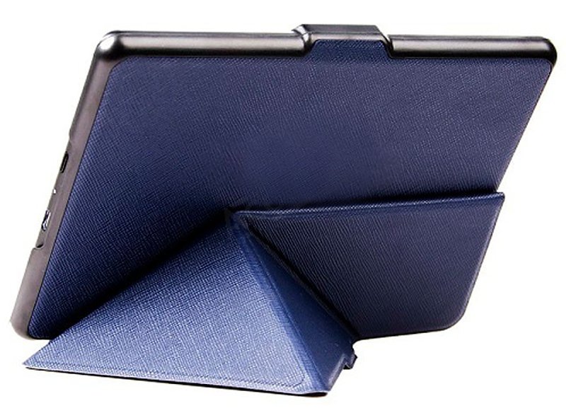 Pouzdro Origami Durable Lock pro Pocketbook 614 / 615 / 624 / 625 / 626 - tmavě modré, stojánek, magnet