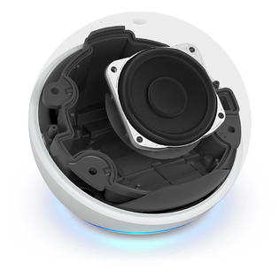 Amazon Echo DOT Clock 2022 (5. generace) - hlasový asistent s hodinami - Glacier White (bílý)