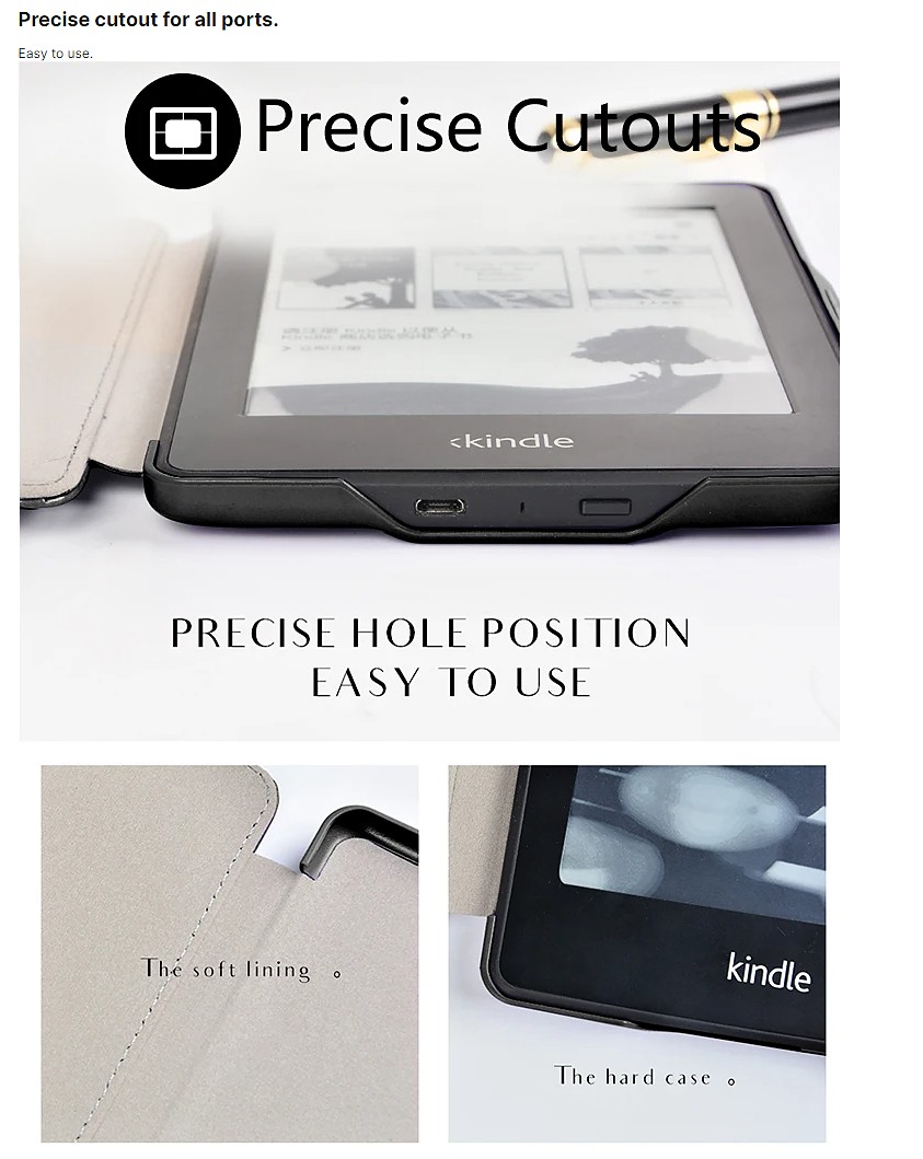 Premium Durable Lock PDL-101 na Amazon Kindle Paperwhite 1/2/3 - kapsa, černý