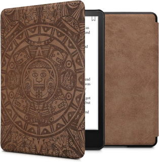 Pouzdro KW Mobile - Mayan Calendar - KW5625810 - pro Amazon Kindle Paperwhite 5 (2021) - hnědé
