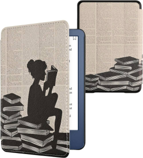 Pouzdro KW Mobile - Girl And Books - KW5998913 - pro Amazon Kindle 2022 - vícebarevné