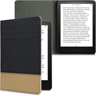 Pouzdro KW Mobile - Leather And Canvas - KW5715701 - pro Amazon Kindle Paperwhite 5 (2021) - hnědé, černé