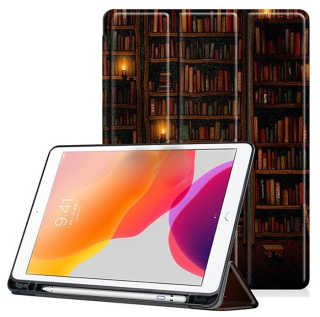 B-Safe Stand 3493 - pouzdro pro Apple iPad 10.2", iPad Air 10.5" - motiv Library