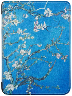 DURABLE LOCK DL-1227, obal na Pocketbook 740 InkPad 3 - motiv Blue Garden, magnetické zavírání, AutoSleep