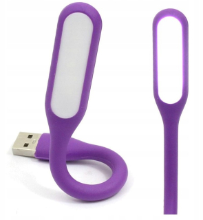 Gembird NL-01-PR - USB LED lampička ohebná, pro všechny čtečky - fialová