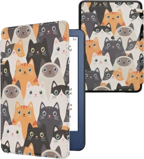 Pouzdro KW Mobile - Cats - KW5998912 - pro Amazon Kindle 2022 - vícebarevné