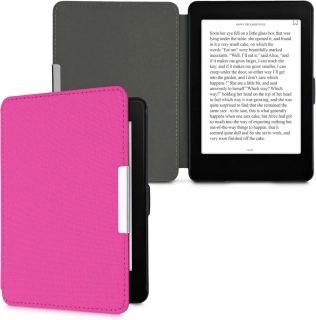 Pouzdro KW Mobile - Nylon Book - KW4948733 - pro Amazon Kindle Paperwhite 1/2/3 - tmavě růžové