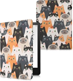 Pouzdro KW Mobile - Cats - KW5781027 - pro Amazon Kindle Paperwhite 5 (2021) - vícebarevné, kapsa na ruku