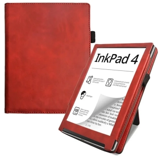 Fortress FT4004 - pouzdro se stojánkem pro Pocketbook 743 (G/C/K) - červené, magnet, AutoSleep