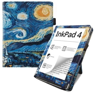 Fortress FT4005 - pouzdro se stojánkem pro Pocketbook 743 (G/C/K) - motiv Gogh, magnet, AutoSleep