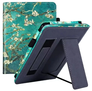 Fortress FT4014 Premium - pouzdro se stojánkem pro Amazon Kindle Paperwhite 5 (2021) - motiv Blue Garden, magnet, AutoSleep