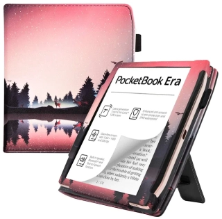 Fortress FT4034 - pouzdro se stojánkem pro Pocketbook 700 Era - motiv Nightlake, magnet, AutoSleep