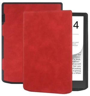 Pouzdro Durable Lock DL4042, obal na Pocketbook 743G InkPad 4 a Pocketbook 743C InkPad Color (2/3) - červené, magnetické zavírání, AutoSleep