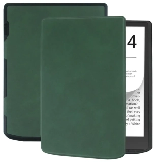 Pouzdro Durable Lock DL4045, obal na Pocketbook 743G InkPad 4 a Pocketbook 743C InkPad Color (2/3) - zelené, magnetické zavírání, AutoSleep