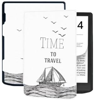 Pouzdro Durable Lock DL4049, obal na Pocketbook 743G InkPad 4 a Pocketbook 743C InkPad Color (2/3) - motiv Time to Travel, magnetické zavírání, AutoSleep