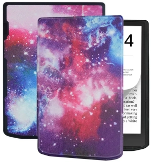 Pouzdro Durable Lock DL4052, obal na Pocketbook 743G InkPad 4 a Pocketbook 743C InkPad Color (2/3) - motiv Space, magnetické zavírání, AutoSleep