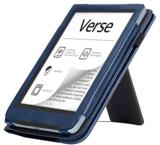 ARMORI Holder T047 - pouzdro se stojánkem pro Pocketbook 629/634 Verse (Pro) - tmavě modré, magnet, AutoSleep
