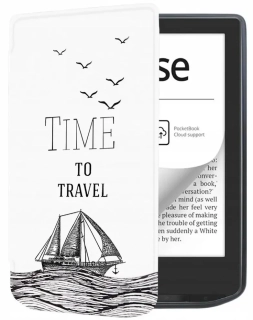 Armori Trimer T060, pouzdro pro Pocketbook 629 Verse / 634 Verse Pro - magnetické zavírání, AutoSleep, motiv Time to Travel