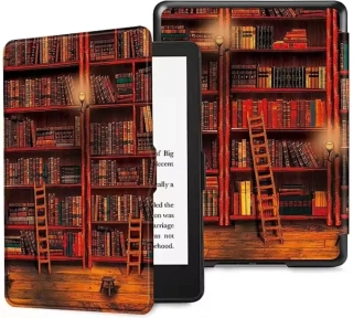 Armori Trimer T149, pouzdro pro Amazon Kindle 8 (2016) - magnetické zavírání, AutoSleep, motiv Library