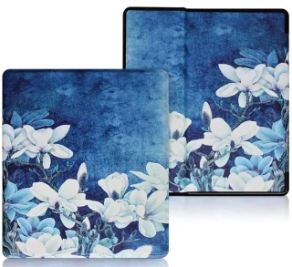Armori Trimer T154, pouzdro pro Amazon Kindle Oasis 2/3 - magnetické zavírání, AutoSleep, motiv Icy Garden