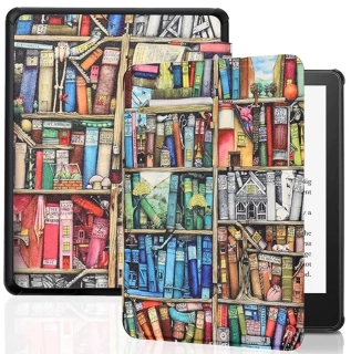 Armori Trimer T177, pouzdro pro Amazon Kindle Paperwhite 5 (2021) - magnetické zavírání, AutoSleep, motiv Elder Library