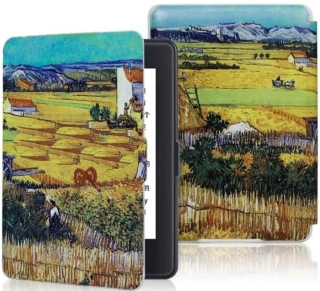 Armori Trimer T186, pouzdro pro Pocketbook 616/617/618/627/628/632/633 - magnetické zavírání, AutoSleep, motiv Village