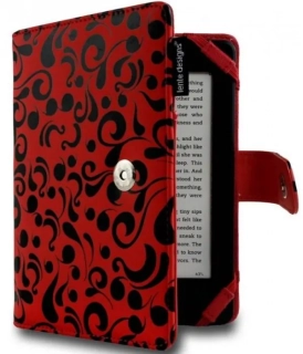 Pouzdro Lente Designs LD06 univerzální pouzdro pro čtečky knih - motiv Red Waterflow