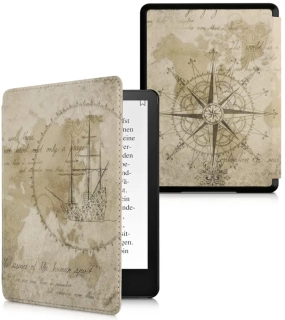 Pouzdro KW Mobile - Travel Vintage - KW5781007 - pro Amazon Kindle Paperwhite 5 (2021) - vícebarevné, kapsa na ruku