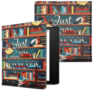 Pouzdro KW Mobile - Library Motto - KW5784904 - pro Amazon Kindle Oasis 2/3 - vícebarevné