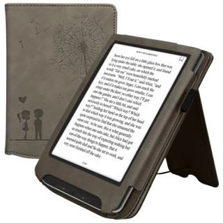 Pouzdro KW Mobile - Dandelion Love - 23SF001C - pro Pocketbook 629 Verse / 634 Verse Pro / Color - šedé